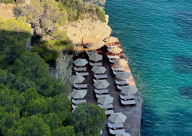 Person enjoying scenic landscape view